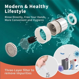 360 Degree Movable Faucet Aerator Infinity (3 Mode | Jet | X-Cross | Eco-Mist) (Infinity - 3 Flow)