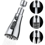 360 Degree Movable Faucet Aerator Infinity (3 Mode | Jet | X-Cross | Eco-Mist) (Infinity - 3 Flow)