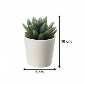 Artificial Potted Plants,Fake Plants Small Potted in White Pot, Mini Artificial Plants Indoor for Home Farmhouse Bathroom Shelf Décor (3 PCs Set)