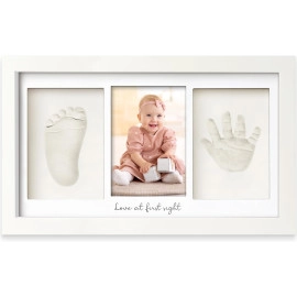 Baby Clay Handprint and Footprint Kit - Baby Shower Gifts and Perfect Nursey Room Decoration - New baby gifts and parents gifts (Rectangle)