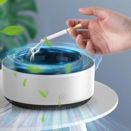 2 in 1 smart ashtray USB Chargeable Smokeless Ashtray Soot Free Indoor Outdoor Smoke Removal Ashtray Cigarettes Tray in Home Car Office (Multicolour 1-Pcs)