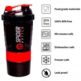 Spider Bottle Sipper Shaker - 700 ml | for Gym Freak People, Running, Jogging, Mountain Climbing & Sports