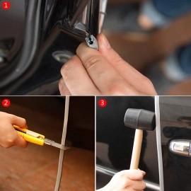 U Shape Edge Trim Rubber Strip Seal Protector Car Door Edge Guards for Most Cars (16 ft/5 m, Black)