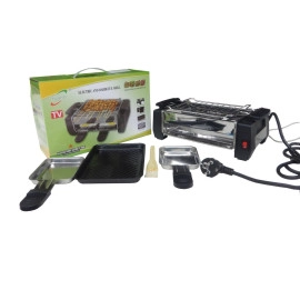 Compact & Portable Electric Smokeless Barbecue Grill, Tandoor & Toaster, with Frying and Roasting Function