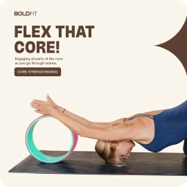 Yoga Wheel For Stretching Yoga Wheel for Back Bends, Exercise, Workout Yoga Accessories for Women & Men Exercise Roller Yoga Equipment for Home Workout, Yoga Chirp Wheel - 12Inch