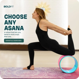 Yoga Wheel For Stretching Yoga Wheel for Back Bends, Exercise, Workout Yoga Accessories for Women & Men Exercise Roller Yoga Equipment for Home Workout, Yoga Chirp Wheel - 12Inch