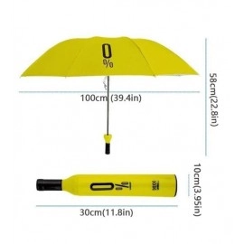 Bottle Umbrella Windproof Double Layer Umbrella with Bottle Cover for UV Protection & Rain, For Men, Women, and Kids With Free Pocket Rain Card (Assorted Multicolor)