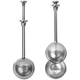 Stainless Steel Tea Infuser Strainer Filter Diffuser Mesh Style Easy Loose Leaves Green Tea Filter Pot Infuser Strainer Filter | Squeeze | Strainer Perfect Pincer Ball Shaped (1PCS)
