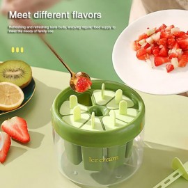 SATVAT Reusable Ice Pop Maker 8 Pcs Candy Mold Ice Cream Tray with Sticks Popsicles Ice Lolly Frozen Candy Holder with Mold-Release Design Summer Party Supplies for Children & Adults (Multicolor)