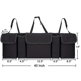 Car Trunk Organizer, Backseat Hanging Organizer with 8 Large Storage Bag -Trunk Organizer for SUV,Truck,Van-Free Your Trunk Space (Car Trunk Organizer 8Bag)