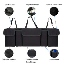 Car Trunk Organizer, Backseat Hanging Organizer with 8 Large Storage Bag -Trunk Organizer for SUV,Truck,Van-Free Your Trunk Space (Car Trunk Organizer 8Bag)