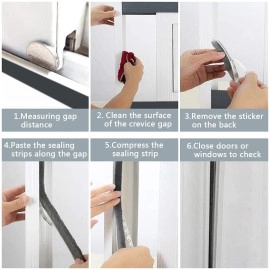 Home Tile Sticker Mildewproof gap sealing tape Self adhesive waterproof silver tile tape strip for floor, tile, wall PVC foil floor covering decorative sticker