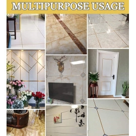Home Tile Sticker Mildewproof gap sealing tape Self adhesive waterproof silver tile tape strip for floor, tile, wall PVC foil floor covering decorative sticker
