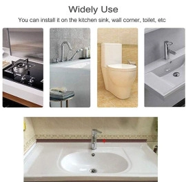 Home Tile Sticker Mildewproof gap sealing tape Self adhesive waterproof silver tile tape strip for floor, tile, wall PVC foil floor covering decorative sticker