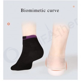 Invisible Height Increase Socks Heel Pads Silicone Gel Lift Insoles protector In Socks Cracked Foot Massage Breathable Insoles (3cm)