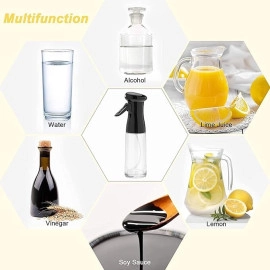 Olive Oil Sprayer for Cooking Mister- 200ml Glass,Bottle, Kitchen Gadgets Accessories for Air Fryer, Canola Oil Spritzer, Widely Used for Salad Making, Baking,Frying,BBQ4