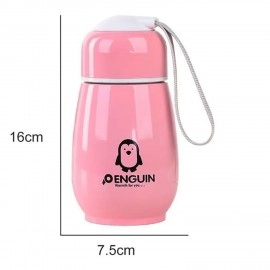 300ML Cartoon Cute Penguin Stainless Steel Thermos Children Student Portable Outdoor Milk Stainless Steel Travel Belly Cup - Vacuum Flask for Kids/Childrens
