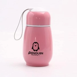 300ML Cartoon Cute Penguin Stainless Steel Thermos Children Student Portable Outdoor Milk Stainless Steel Travel Belly Cup - Vacuum Flask for Kids/Childrens