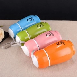 300ML Cartoon Cute Penguin Stainless Steel Thermos Children Student Portable Outdoor Milk Stainless Steel Travel Belly Cup - Vacuum Flask for Kids/Childrens