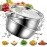 Stainless Steel Vegetable Drainer Strainer Cutter Kitchen Basin Bowl Set | Cheese Grater and Salad Maker Drain Basket | Colander for Fruits and Washing Vegetables (1 Piece)