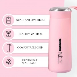 400ml Glass Water Bottle with Silicone Protective Cover Leak-proof BPA Free Daily Water Intake For School Cycling Outdoor Sports Fitness (1 Pcs-Multicolour)