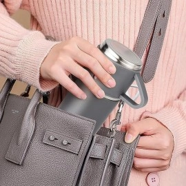 500ML Stainless Steel Vacuum Flask Set with 3 Steel Cups Combo for Coffee Hot Drink and Cold Water Flask Ideal Gift for Winter - Housewarming