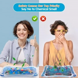 DAYANIDHI Baby Kids Water Play Mat Toys Inflatable Tummy Time Leak-Proof Water Play Mat Activity Play Center Indoor and Outdoor Water Play Mat for Baby(Multicolour)