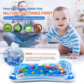 DAYANIDHI Baby Kids Water Play Mat Toys Inflatable Tummy Time Leak-Proof Water Play Mat Activity Play Center Indoor and Outdoor Water Play Mat for Baby(Multicolour)