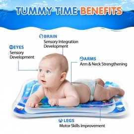 DAYANIDHI Baby Kids Water Play Mat Toys Inflatable Tummy Time Leak-Proof Water Play Mat Activity Play Center Indoor and Outdoor Water Play Mat for Baby(Multicolour)