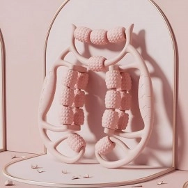 Double leg slimmer with 18 wheels U Shape Handheld Relaxer Foam Muscle Relax Roller Massager Leg Clamp Roller for Yoga Exercise Use spikes leg massager (1 Pcs)