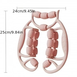 Double leg slimmer with 18 wheels U Shape Handheld Relaxer Foam Muscle Relax Roller Massager Leg Clamp Roller for Yoga Exercise Use spikes leg massager (1 Pcs)