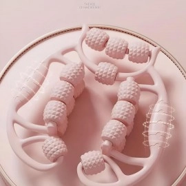 Double leg slimmer with 18 wheels U Shape Handheld Relaxer Foam Muscle Relax Roller Massager Leg Clamp Roller for Yoga Exercise Use spikes leg massager (1 Pcs)