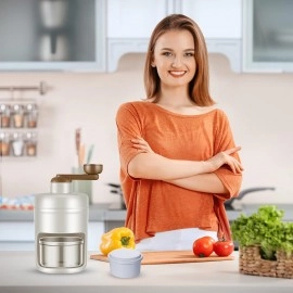 Ice Shaving Machine Snow Cone Machine Manual Portable Ice Crusher for Snow Cones Ideal for Outdoor Picnics A Freezing Mould for Making Smoothies BPA Free