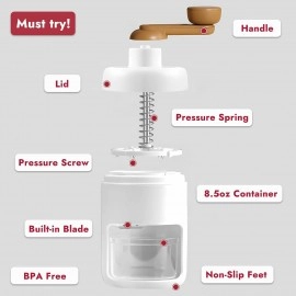 Ice Shaving Machine Snow Cone Machine Manual Portable Ice Crusher for Snow Cones Ideal for Outdoor Picnics A Freezing Mould for Making Smoothies BPA Free