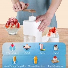 Ice Shaving Machine Snow Cone Machine Manual Portable Ice Crusher for Snow Cones Ideal for Outdoor Picnics A Freezing Mould for Making Smoothies BPA Free