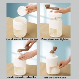 Ice Shaving Machine Snow Cone Machine Manual Portable Ice Crusher for Snow Cones Ideal for Outdoor Picnics A Freezing Mould for Making Smoothies BPA Free