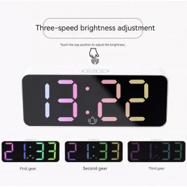 LED Digital Alarm Clock USB Rechargeable Digital Alarm Clock with Date and Temperature 12/24H Clocks Snooze LCD Display Smart Clock