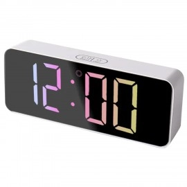 LED Digital Alarm Clock USB Rechargeable Digital Alarm Clock with Date and Temperature 12/24H Clocks Snooze LCD Display Smart Clock