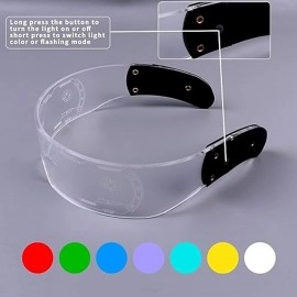 Luminous Glasses Multi-colored in One LED Glasses Glowing Light Up Party Supply for Bar Club Halloween 7 Colors Futuristic Glasses 4 Modes Light Up Glasses Honeycomb for Adults