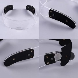 Luminous Glasses Multi-colored in One LED Glasses Glowing Light Up Party Supply for Bar Club Halloween 7 Colors Futuristic Glasses 4 Modes Light Up Glasses Honeycomb for Adults