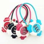 Mini Luggage Bag Zip Lock 3 Digit Unique Number Lock System Small Baggage Password Combination Padlock Cable Code Zinc Alloy High Securities Lockers (Multicolor, 1-Pcs)