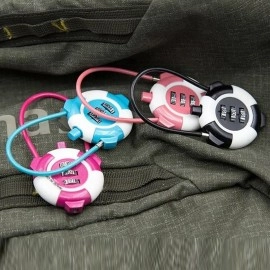 Mini Luggage Bag Zip Lock 3 Digit Unique Number Lock System Small Baggage Password Combination Padlock Cable Code Zinc Alloy High Securities Lockers (Multicolor, 1-Pcs)