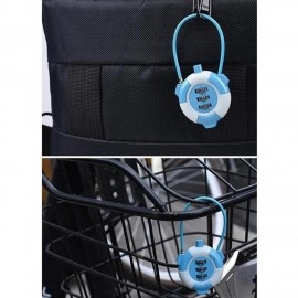 Mini Luggage Bag Zip Lock 3 Digit Unique Number Lock System Small Baggage Password Combination Padlock Cable Code Zinc Alloy High Securities Lockers (Multicolor, 1-Pcs)