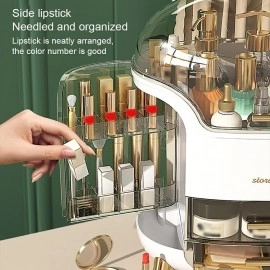 Multifunctional Dustproof Cosmetic Storage Box Waterproof Fashion Big Capacity 10 Drawer Makeup and Beauty Organizer Skincare Storage Shelf Travel Storage Case(1-PCS)