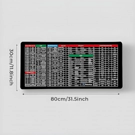 Shortcuts Super Large Anti-Slip Keyboard Pad Large Mouse Mat Keyboard Shortcuts with Office Software Thickened Lock Edge Keyboard Pad for Desk Pc Laptop Office