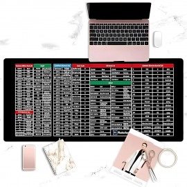 Shortcuts Super Large Anti-Slip Keyboard Pad Large Mouse Mat Keyboard Shortcuts with Office Software Thickened Lock Edge Keyboard Pad for Desk Pc Laptop Office