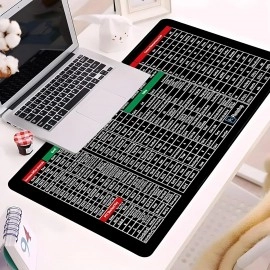 Shortcuts Super Large Anti-Slip Keyboard Pad Large Mouse Mat Keyboard Shortcuts with Office Software Thickened Lock Edge Keyboard Pad for Desk Pc Laptop Office