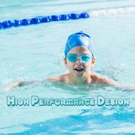 Silicone Swim Goggles & Swim Cap Combo Set Non-Slip Material Anti-Fog UV Protection Caps for Long and Short Hair Girls and Boys (Pack of 1)