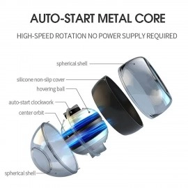 Wrist Strengthening Device Self-Starting Gyro Ball Finger Grip Force Arm Strength Trainer to Relieve Stress Ball with Colour Lights and Wrist Rope (Multicolour)