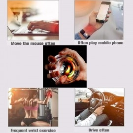 Wrist Strengthening Device Self-Starting Gyro Ball Finger Grip Force Arm Strength Trainer to Relieve Stress Ball with Colour Lights and Wrist Rope (Multicolour)